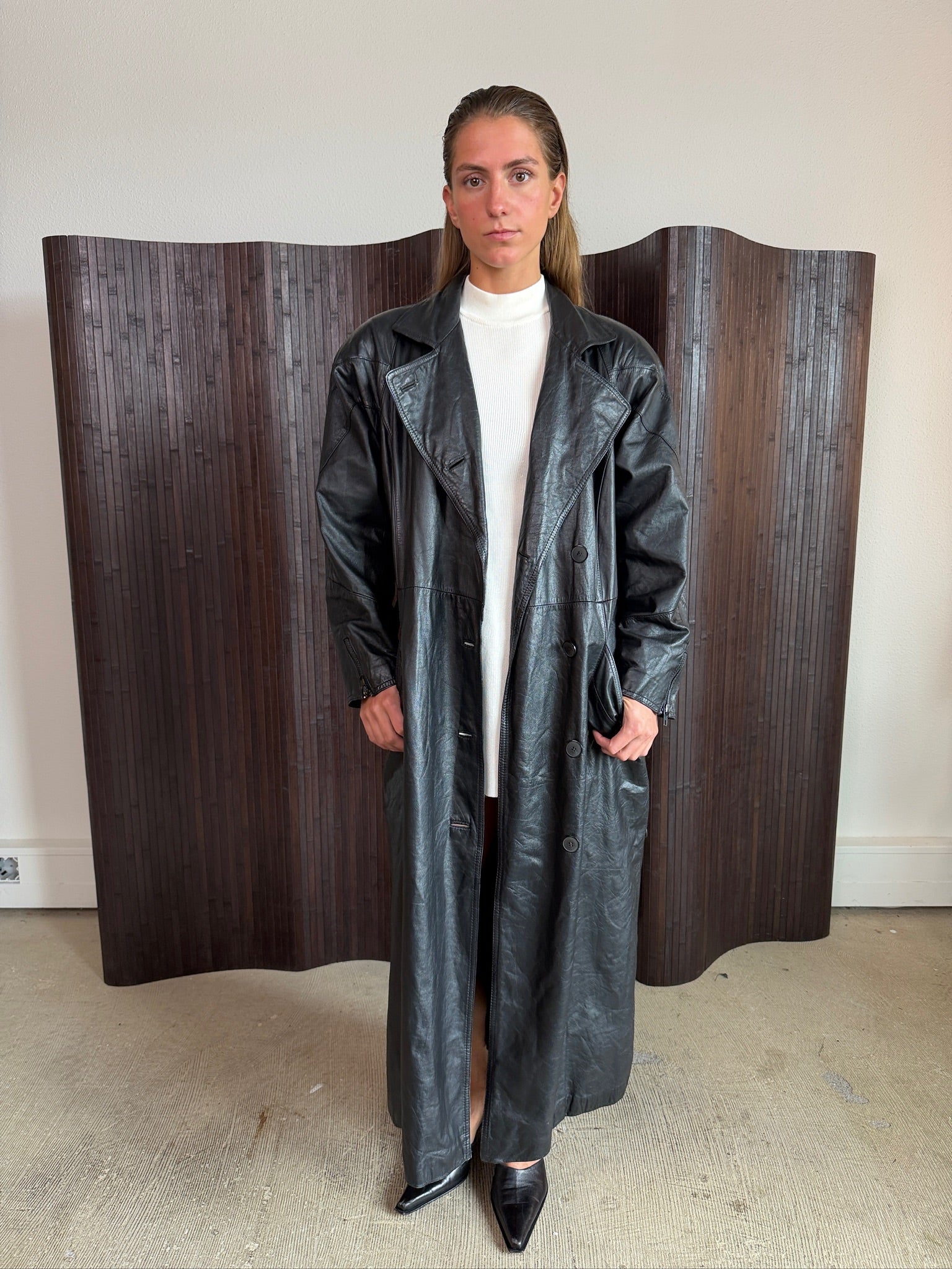 leather coat