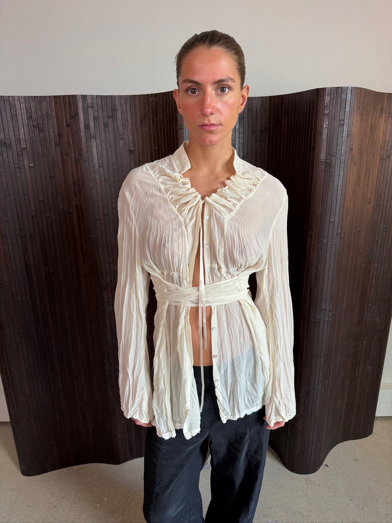 flowy wrap top