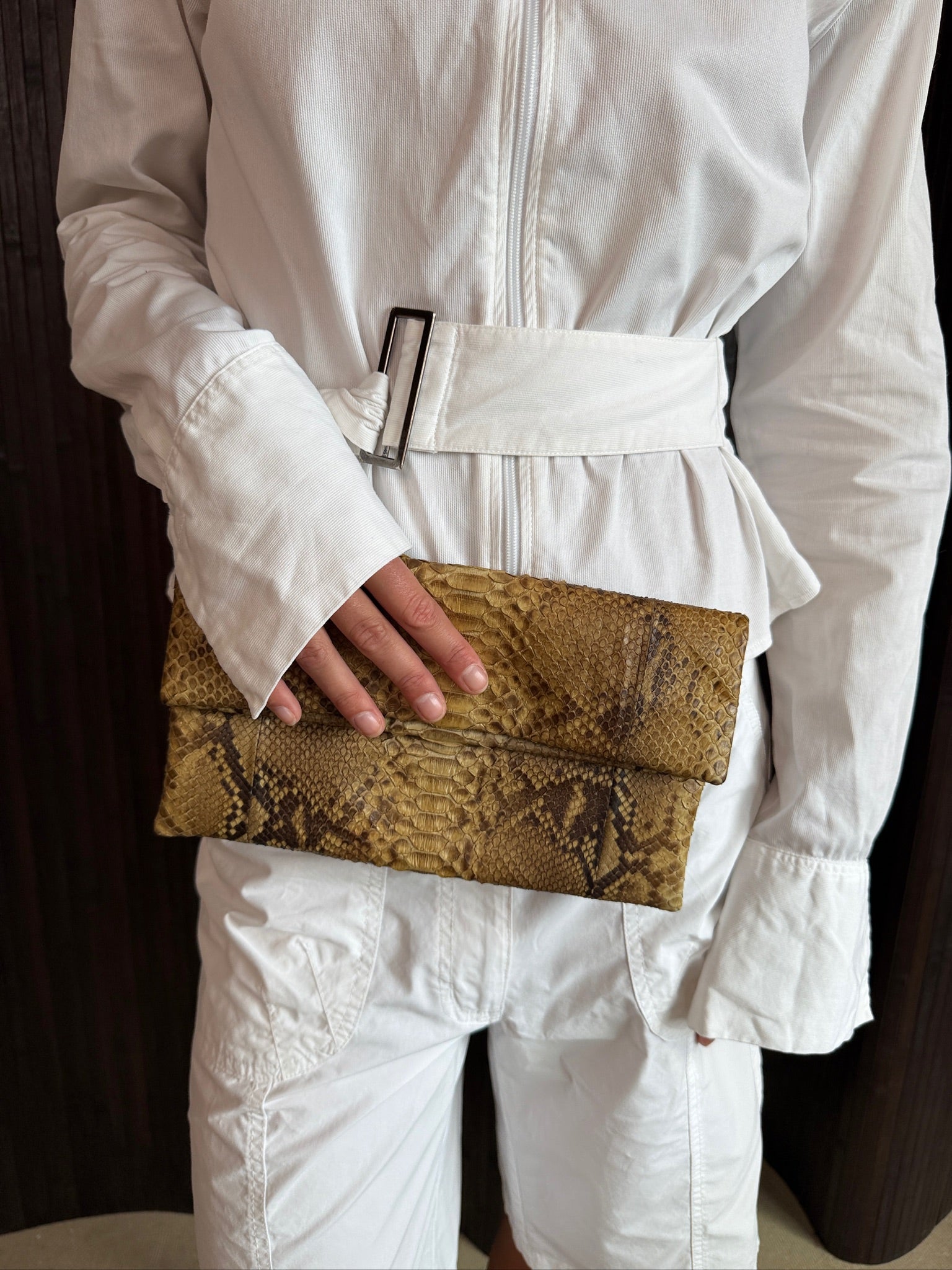 leather clutch